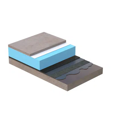 Image for 4mm and base with a concrete substrate insulated with XPS, concrete top