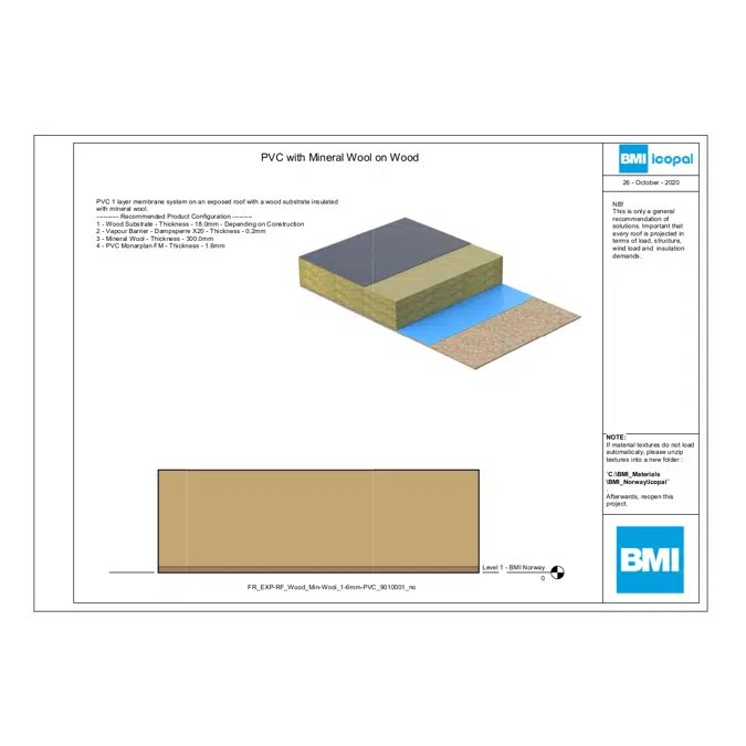 PVC with Mineral Wool on Wood