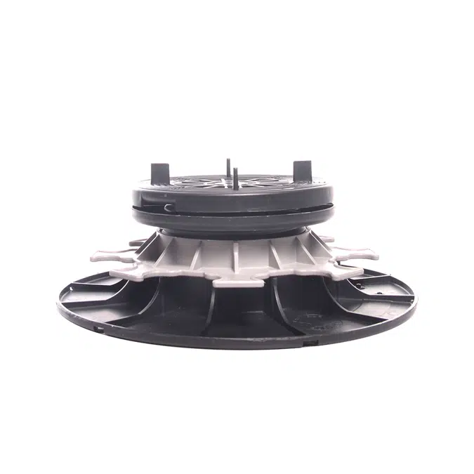 Self-levelling paved terrace riser pedestal (adjustable 65-95 mm)