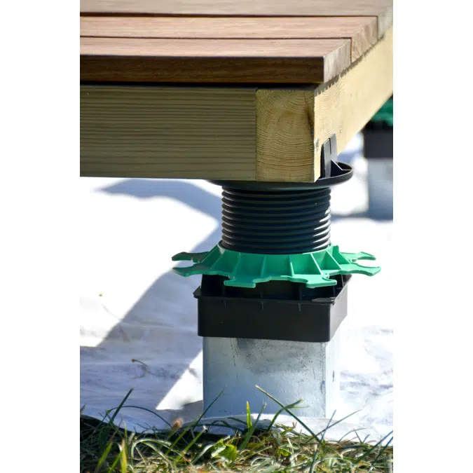 Plot ELEVO pour pieu métallique pour terrasse bois
