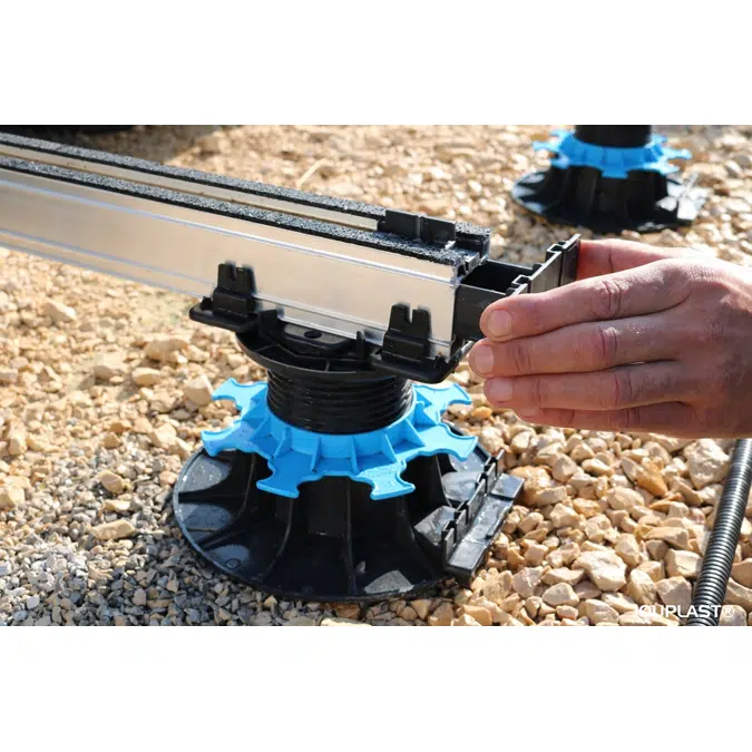 Té de finition latérale collée pour Profildeck® pour terrasse dalle