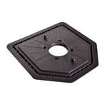 paved side finishing plate for use with cleman riser pedestals