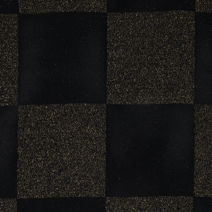Fabric with Checkerboard design  [ ICHIMATSU ]_GOLDxBLACK