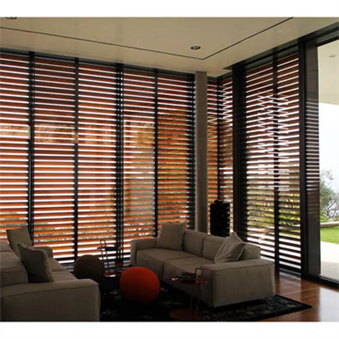 Motorized Sliding Shutter symmetric, double leaf