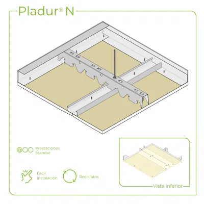 kép a termékről - 4.4.1 CEILINGS - PH-45 + T-45 profiles twin frame suspended