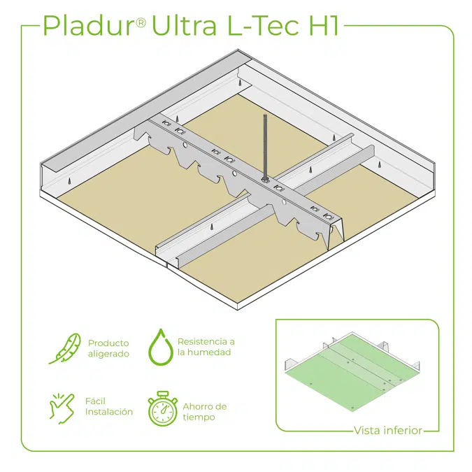 4.4.1 CEILINGS - PH-45 + T-45 profiles twin frame suspended