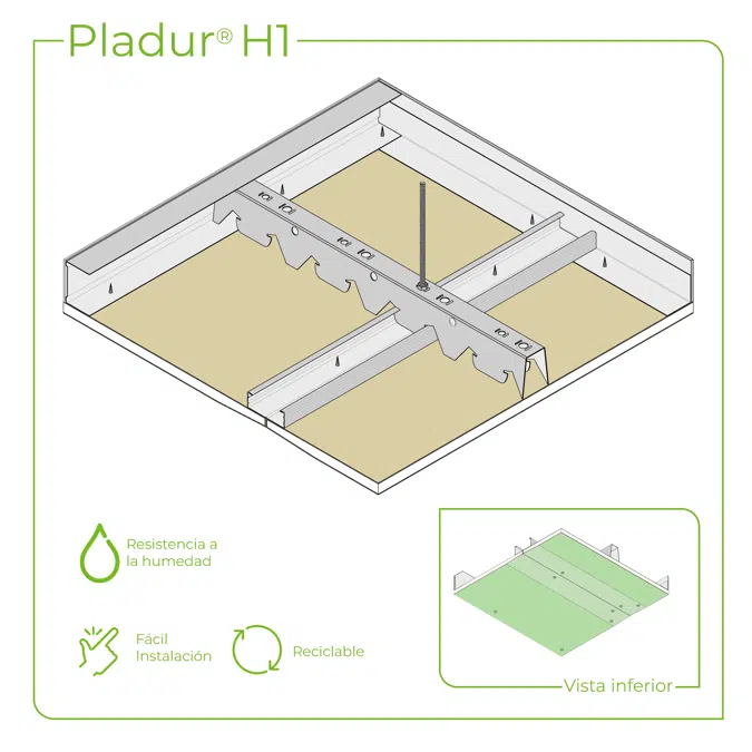 4.4.1 CEILINGS - PH-45 + T-45 profiles twin frame suspended