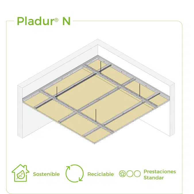 4.4.1 CEILINGS - PH-45 + T-45 profiles twin frame suspended