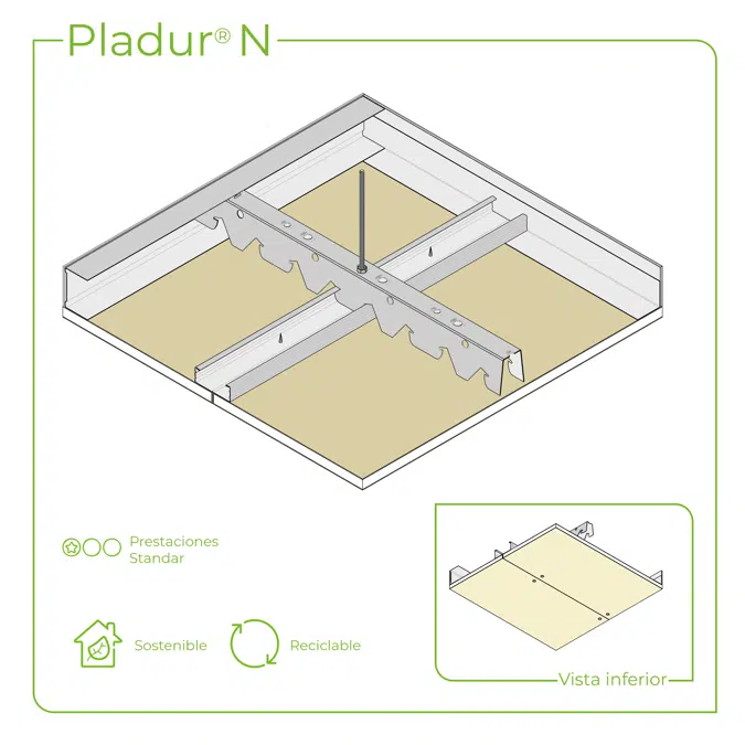 4.4.1 CEILINGS - PH-45 + T-45 profiles twin frame suspended