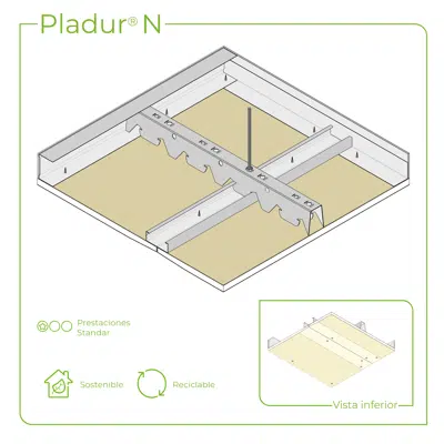 изображение для 4.4.1 CEILINGS - PH-45 + T-45 profiles twin frame suspended