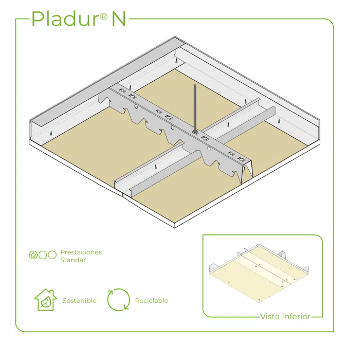 4.4.1 CEILINGS - PH-45 + T-45 profiles twin frame suspended