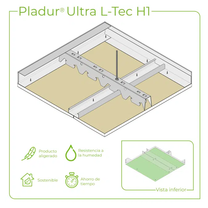 4.4.1 CEILINGS - PH-45 + T-45 profiles twin frame suspended