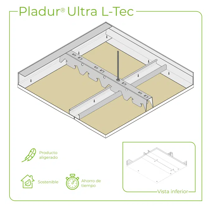 4.4.1 TECHOS - Suspendido estructura doble PH-45 + T-45