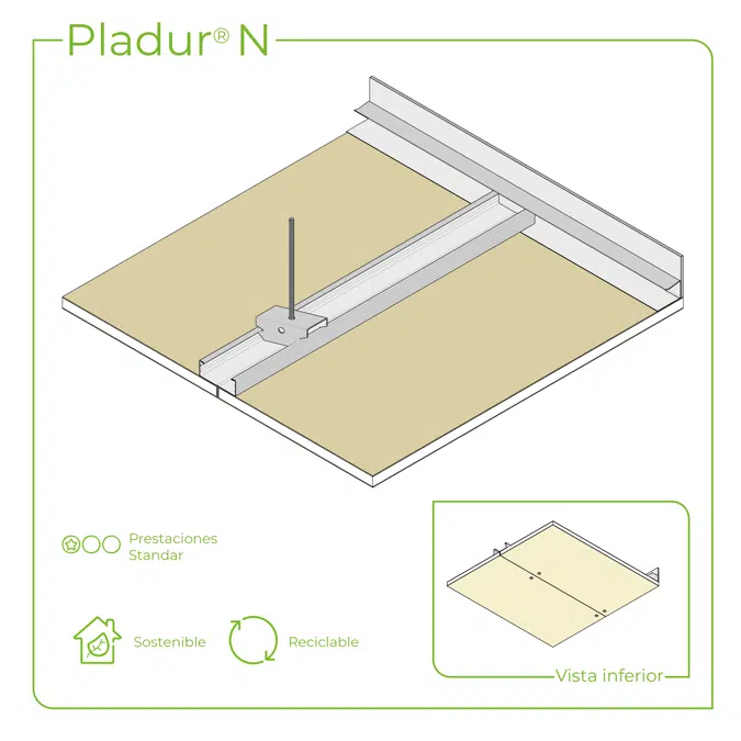 4.2.1 CEILINGS - T-45 profiles single frame suspended