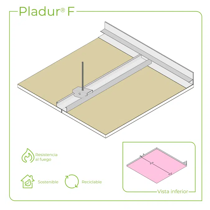 4.2.1 CEILINGS - T-45 profiles single frame suspended