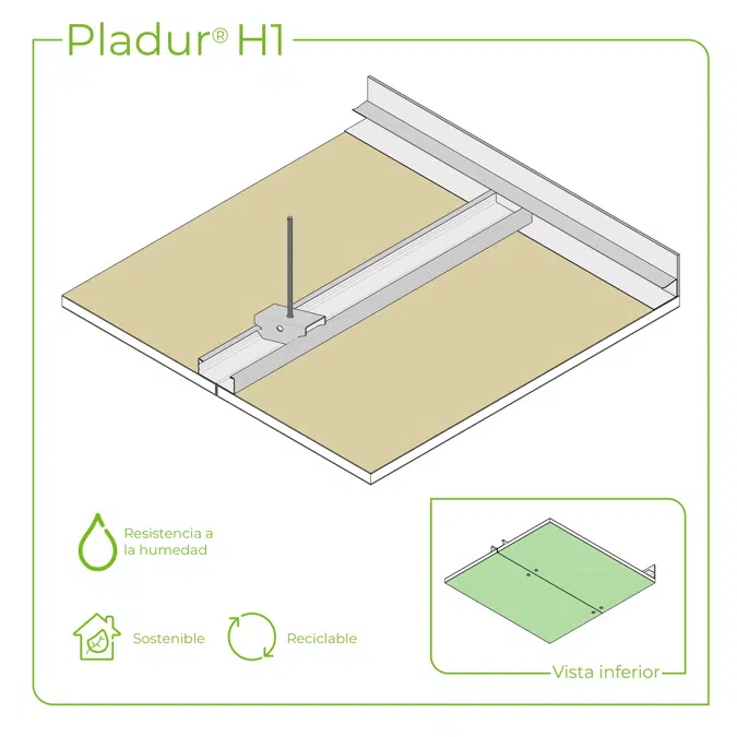 4.2.1 CEILINGS - T-45 profiles single frame suspended