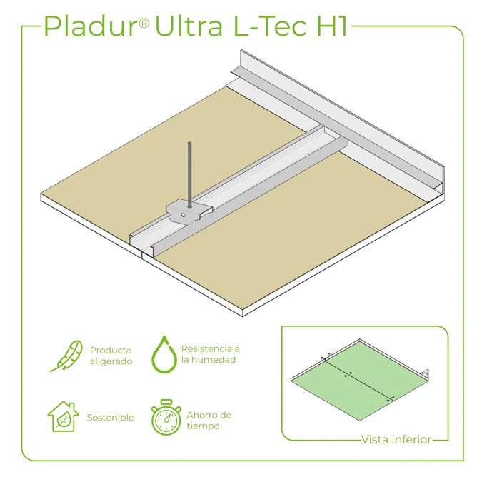 4.2.1 CEILINGS - T-45 profiles single frame suspended