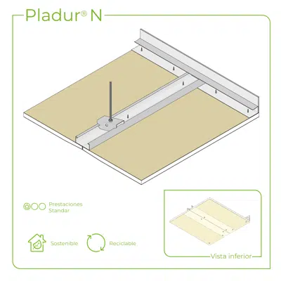 изображение для 4.2.1 CEILINGS - T-45 profiles single frame suspended