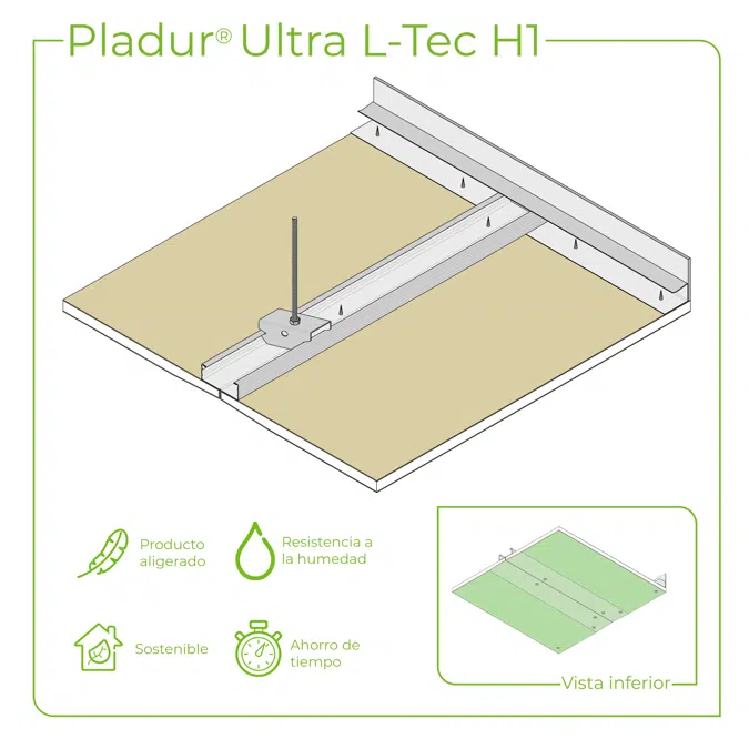 4.2.1 CEILINGS - T-45 profiles single frame suspended