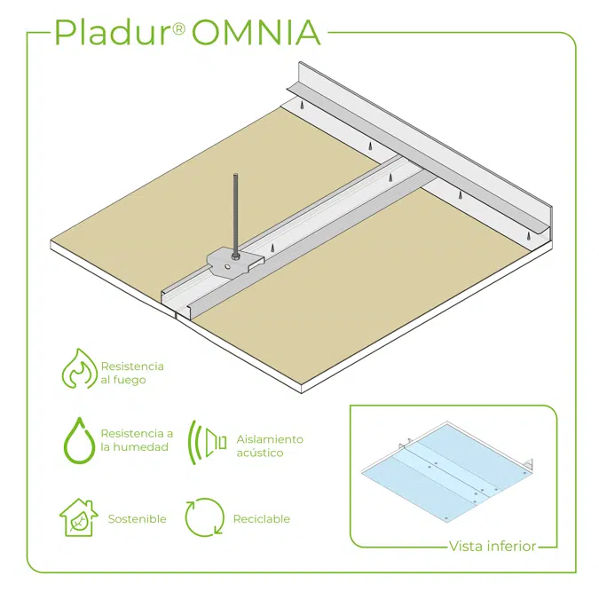 4.2.1 CEILINGS - T-45 profiles single frame suspended