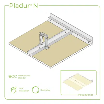 kép a termékről - 4.2.2 CEILINGS - T-45 + PL profiles single frame suspended