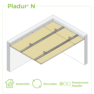 Image for 4.2.2 CEILINGS - T-45 + PL profiles single frame suspended