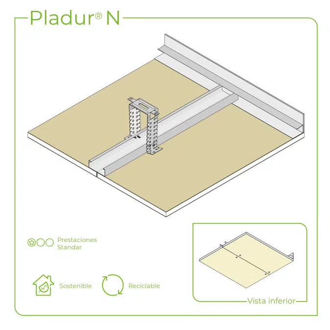 4.2.2 CEILINGS - T-45 + PL profiles single frame suspended