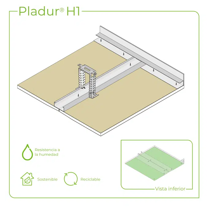 4.2.2 CEILINGS - T-45 + PL profiles single frame suspended