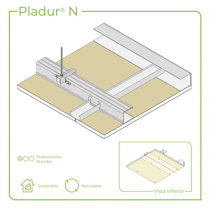 4.6.2 TETOS - Suspenso NEO anchura placa 1200 mm