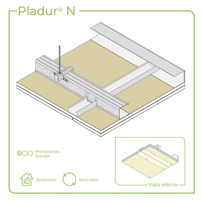 4.6.2 TETOS - Suspenso NEO anchura placa 1200 mm