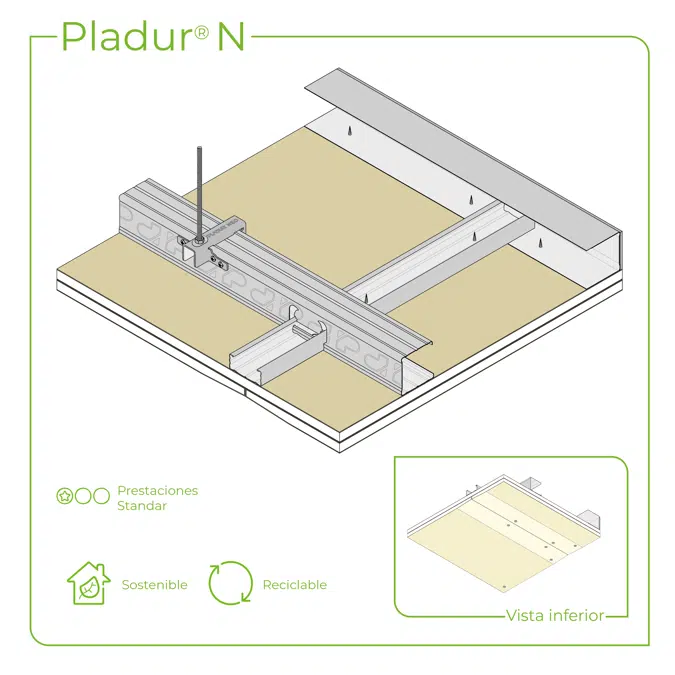 4.6.2 TETOS - Suspenso NEO anchura placa 1200 mm