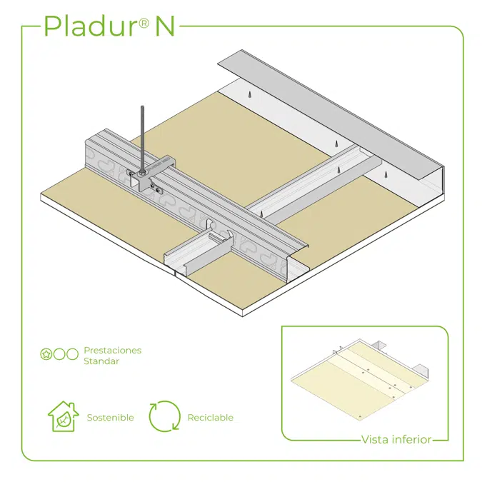 4.6.2 TETOS - Suspenso NEO anchura placa 1200 mm