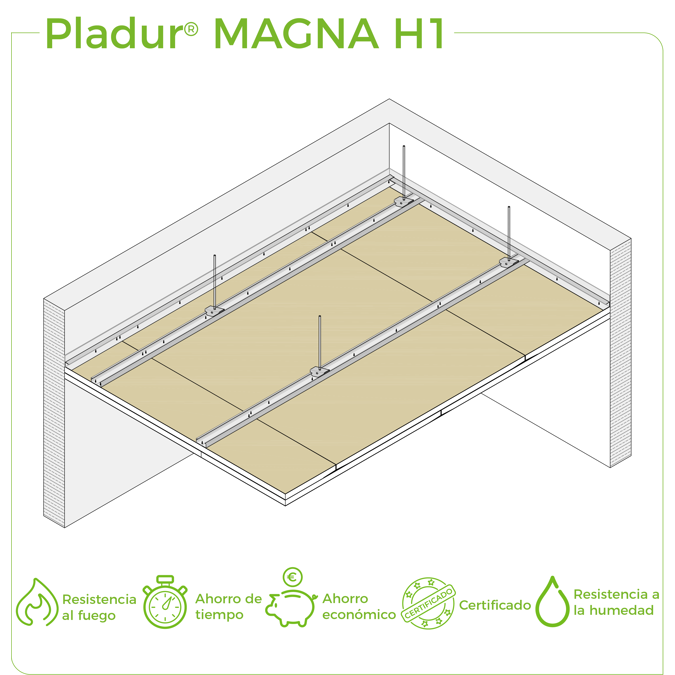 4.2.3 CEILINGS - Magna T-45 profiles single frame suspended