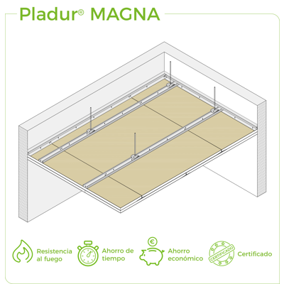 Image for 4.2.3 CEILINGS - Magna T-45 profiles single frame suspended