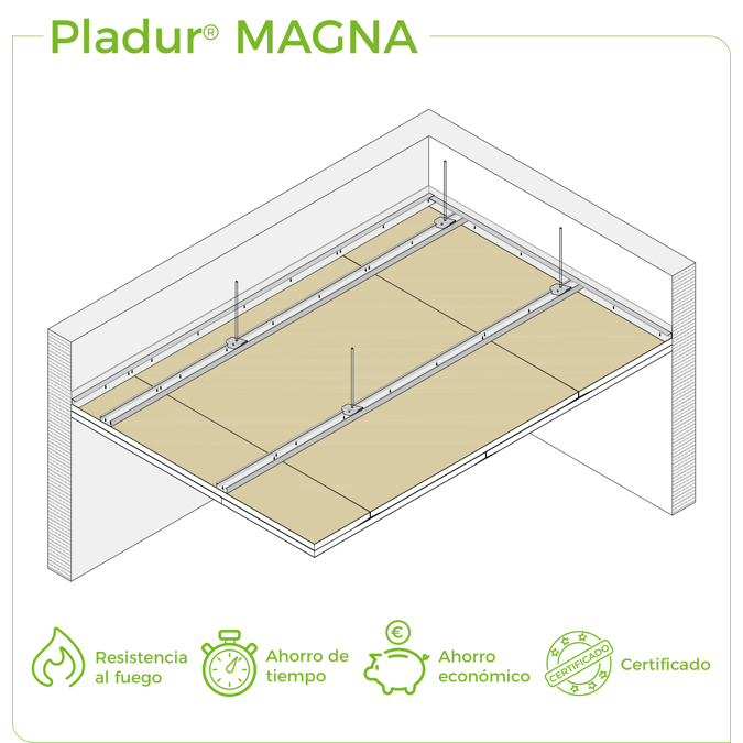 4.2.3 CEILINGS - Magna T-45 profiles single frame suspended
