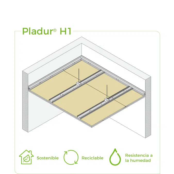 4.2.4 CEILINGS - T-60 profiles single frame suspended