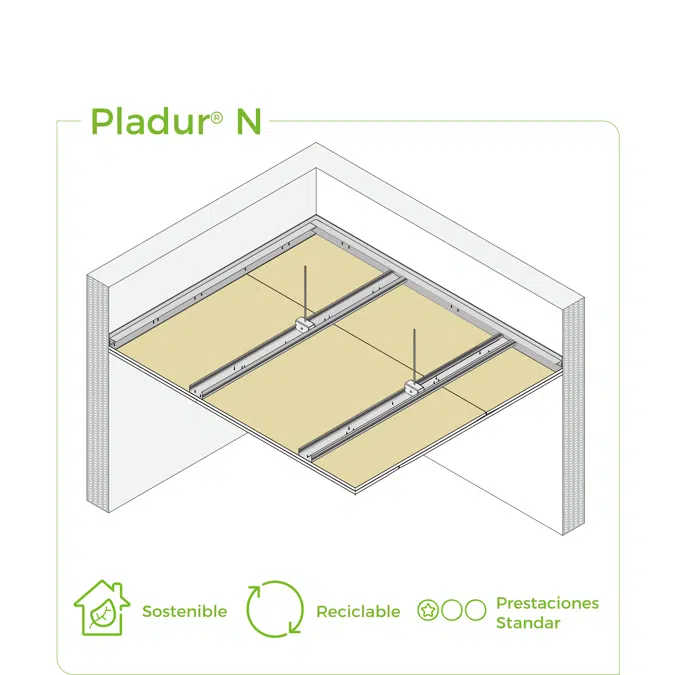 4.2.4 CEILINGS - T-60 profiles single frame suspended