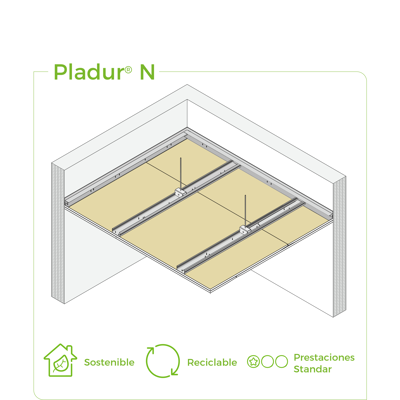 Image for 4.2.4 CEILINGS - T-60 profiles single frame suspended