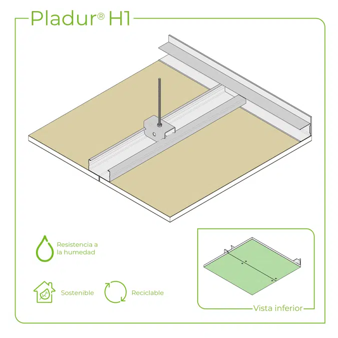 4.2.4 CEILINGS - T-60 profiles single frame suspended