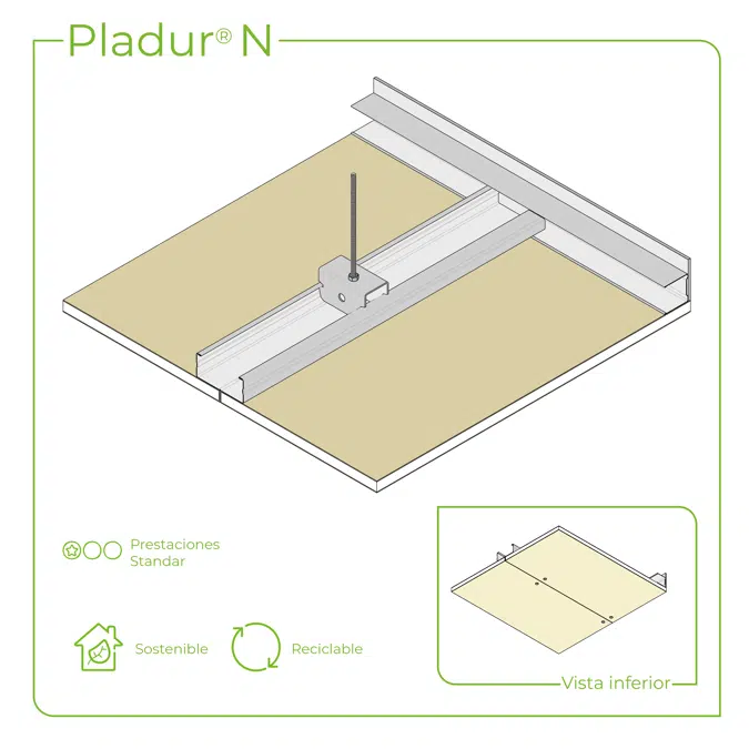 4.2.4 CEILINGS - T-60 profiles single frame suspended