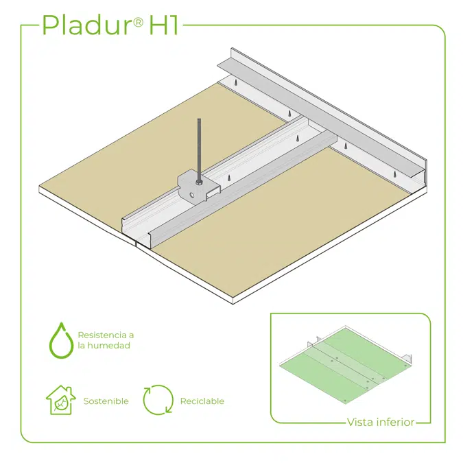 4.2.4 CEILINGS - T-60 profiles single frame suspended