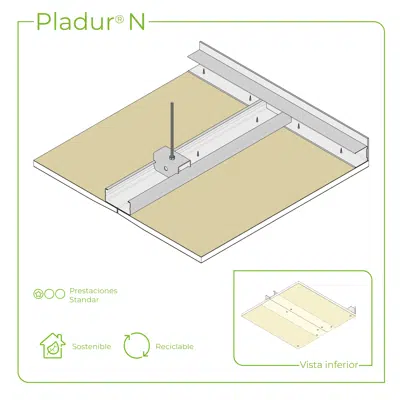 Зображення для 4.2.4 CEILINGS - T-60 profiles single frame suspended