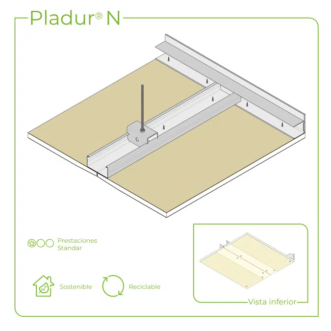 4.2.4 CEILINGS - T-60 profiles single frame suspended