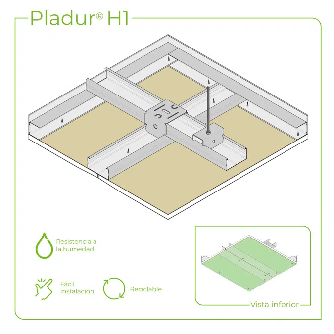4.4.2 CEILINGS - T-60 (D) profiles twin frame suspended