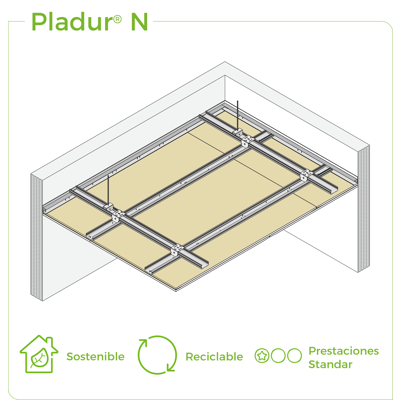 Image for 4.4.2 CEILINGS - T-60 (D) profiles twin frame suspended
