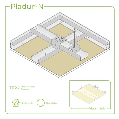 4.4.2 CEILINGS - T-60 (D) profiles twin frame suspended图像