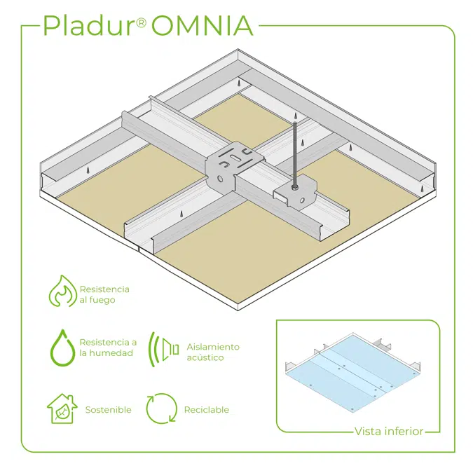 4.4.2 CEILINGS - T-60 (D) profiles twin frame suspended