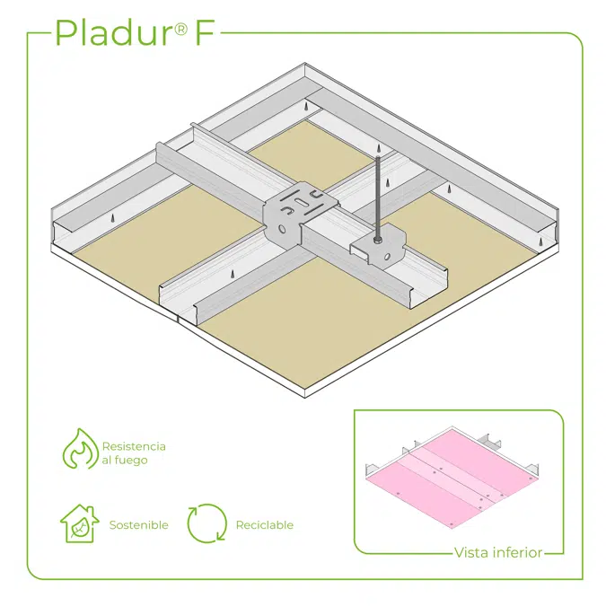 4.4.2 CEILINGS - T-60 (D) profiles twin frame suspended