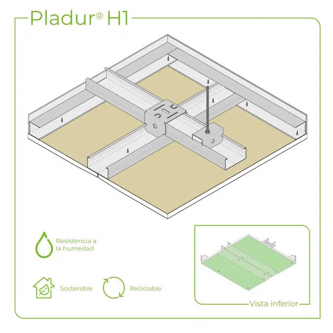 4.4.2 CEILINGS - T-60 (D) profiles twin frame suspended