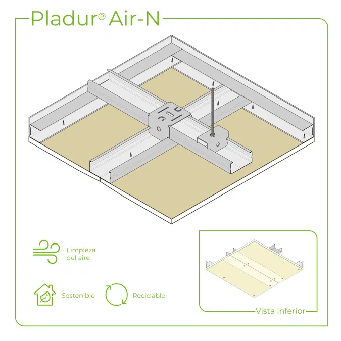 4.4.2 CEILINGS - T-60 (D) profiles twin frame suspended